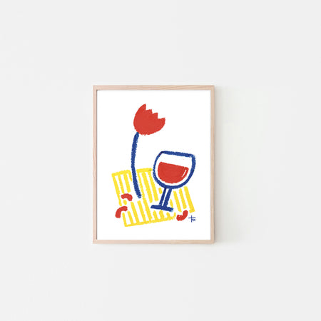 Affichette 'Pique-nique Tulipe'