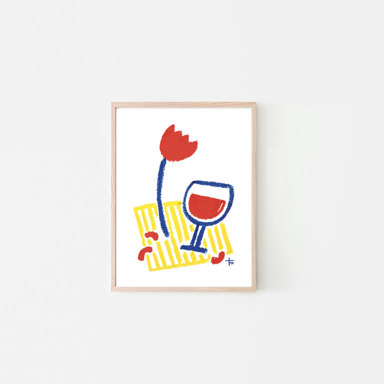 Affichette 'Pique-nique Tulipe'