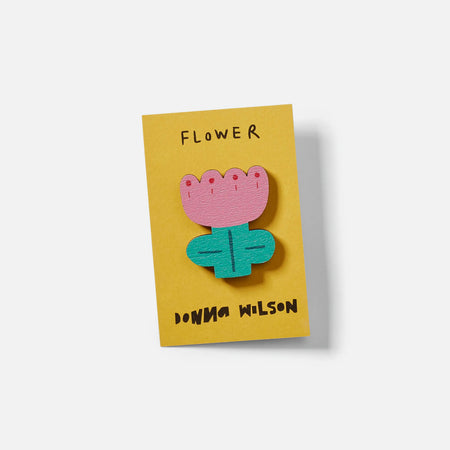 Épinglette en bois Fleur