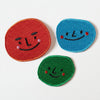 Ensemble de 3 patchs thermocollants Visages souriants