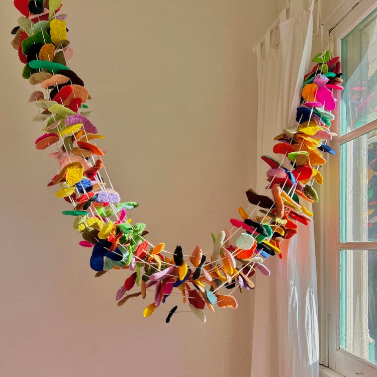 Wool shavings garland