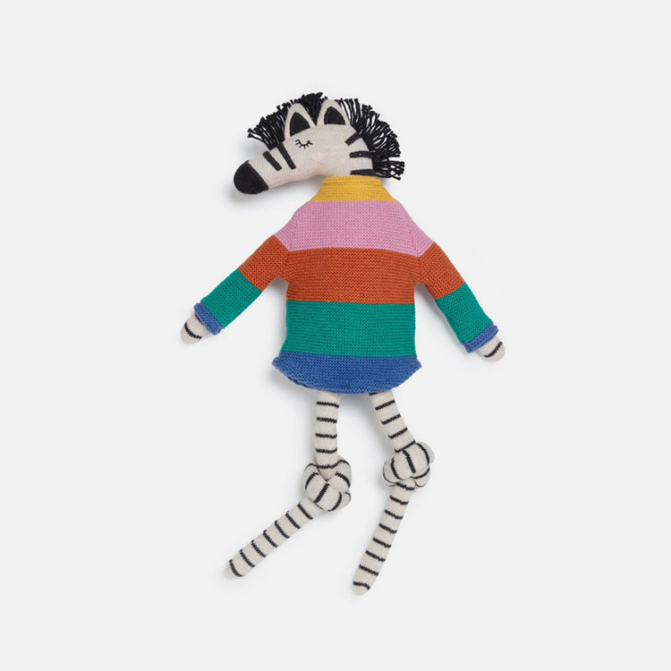 Rainbow zebra plush