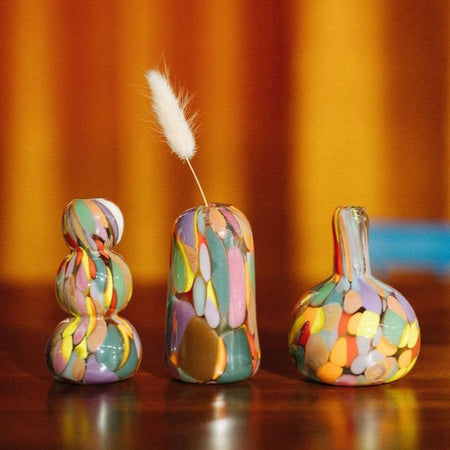 Mini vase Rainbow en verre soufflé [formats variés]