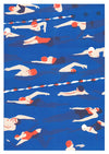 Affiche risographie 'Les nageurs'