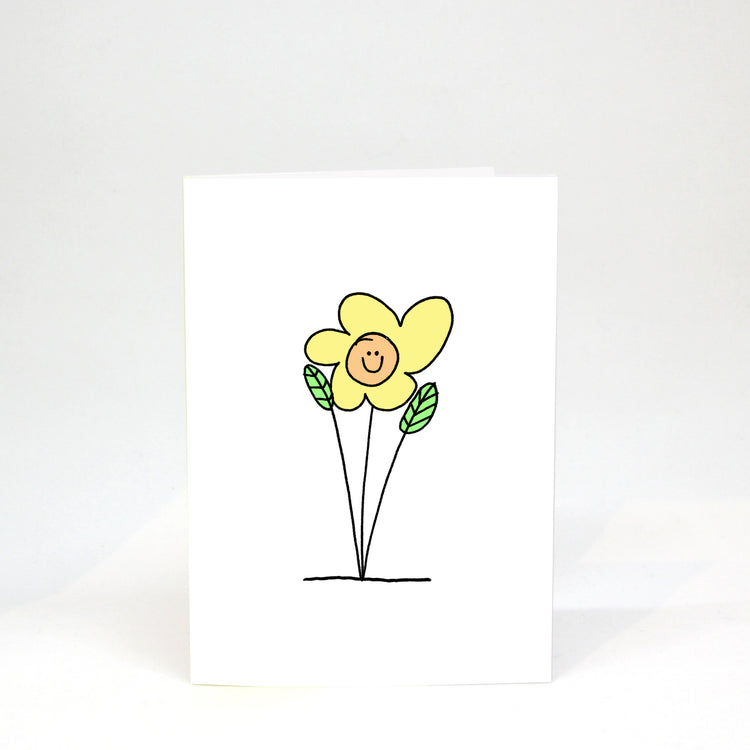 Carte de souhait illustrée 'Fleur'