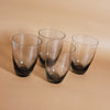 Ensemble de 4 verres vintage fumés noirs