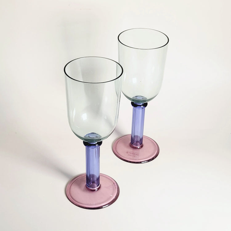 Ensemble de 2 verres en acrylique vintage