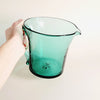Pichet vintage turquoise en verre soufflé