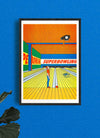 Affiche risographie 'Super bowling'