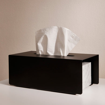 Black tissue box cover 