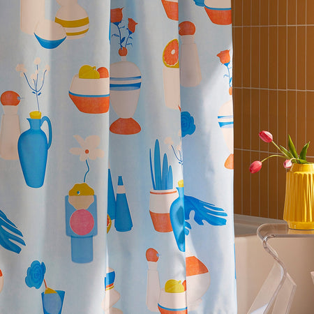 The day is blue Shower Curtain 