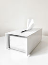 White tissue box cover
