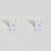 White rabbit wall hook