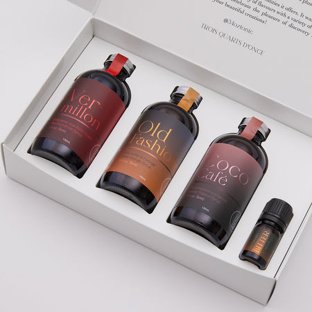 Cocktail syrup kit for amber spirits [4 bottles] 