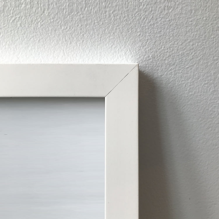 Cadre bois blanc avec vitre [13 x 19 po]