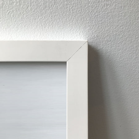 Cadre bois blanc avec vitre [11 x 17 po]