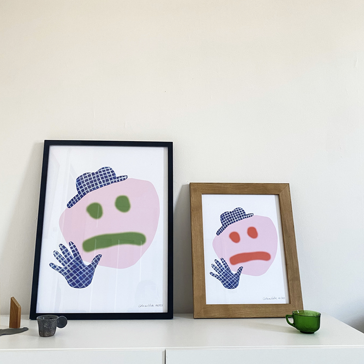 'Sad guy' poster [varied colors] 