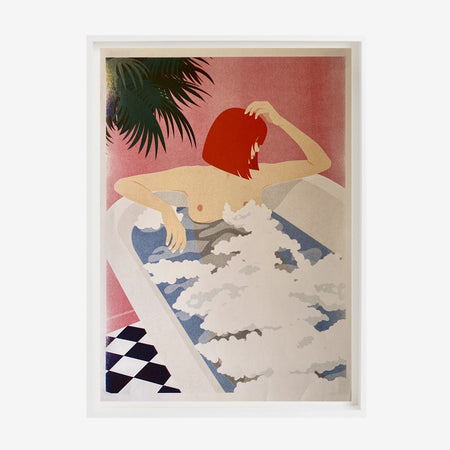 Risograph poster 'Bath Girl' 