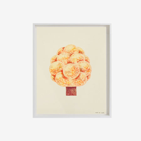 Affiche risographie 'Arbre orange'