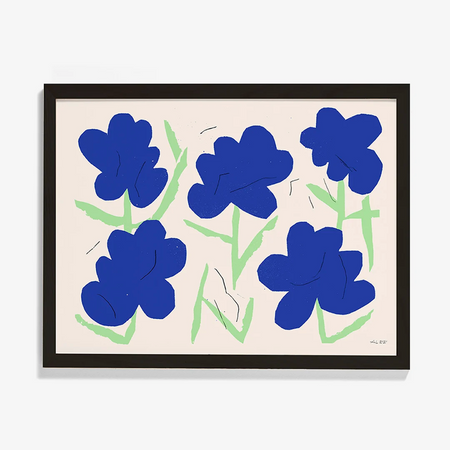 Poster 'Blue Flowers' 
