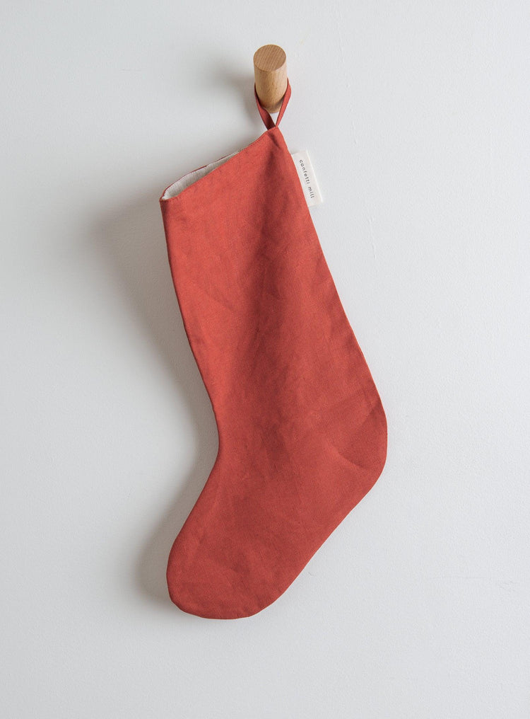 Linen Christmas stocking [varied colors] 