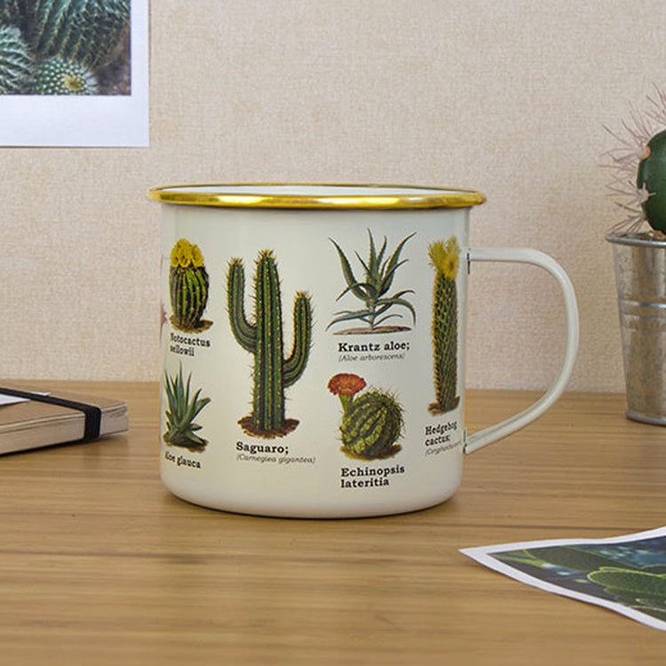 Tasse en email 'Cactus'