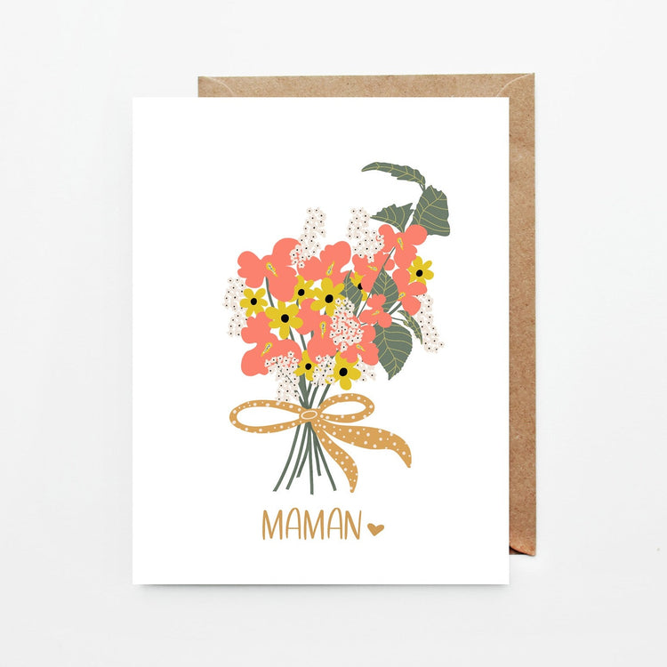 Carte de souhait 'Bouquet maman'