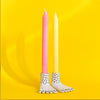 Ceramic candle holders 'Pair of feet' 