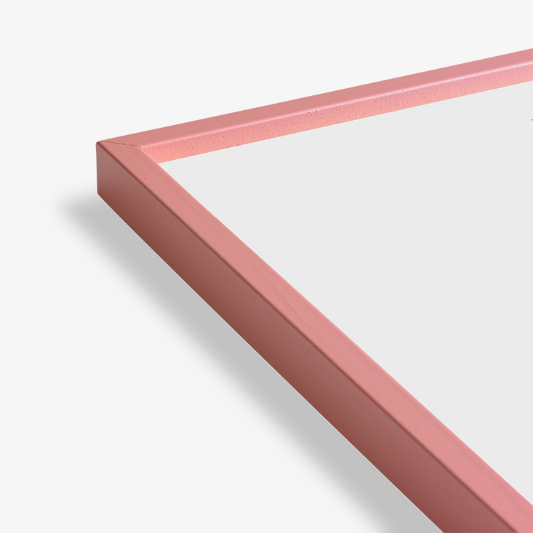 Cadre de bois rose et plexiglas [50x70cm]