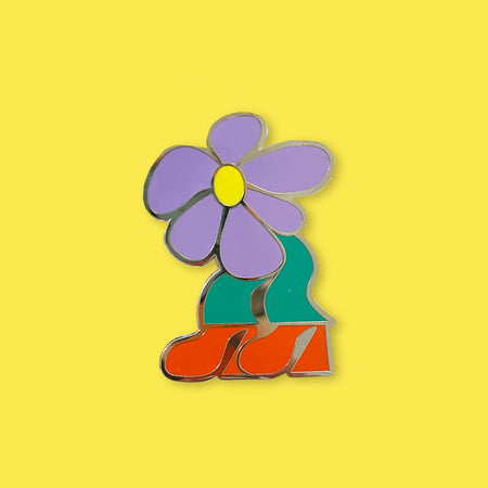 Flower man pin 