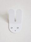 White rabbit wall hook
