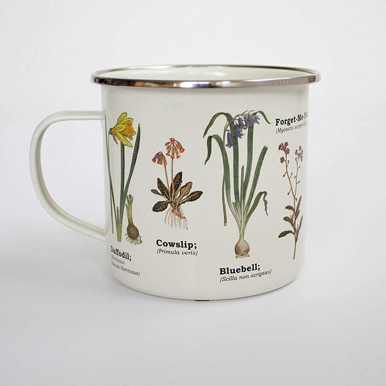 Tasse en email 'Fleurs sauvages'