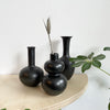 Mini vase noir en porcelaine [modèles variés]