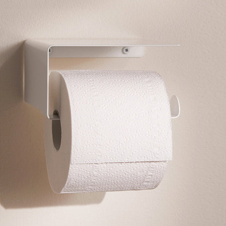 White toilet paper holder