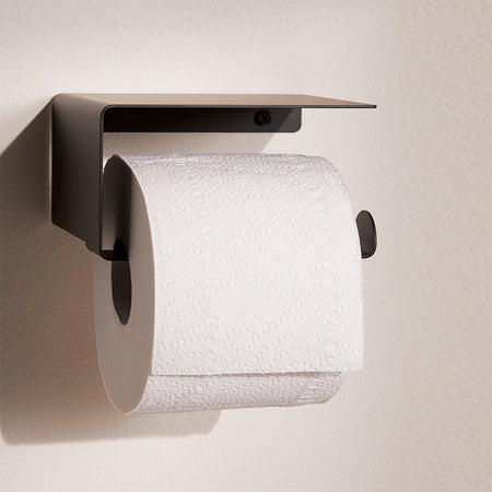 Black toilet paper holder 