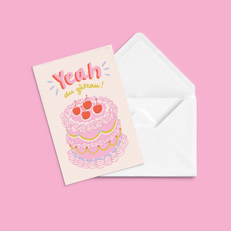 Greeting card 'Yeah cake!'
