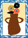 Affiche 'Pavots et vase brun'