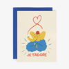 Carte de souhait ‘Je t’adore’
