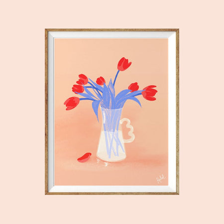 Affiche 'Vase de tulipes'
