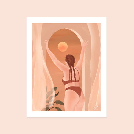 Poster 'Woman Sunset' 
