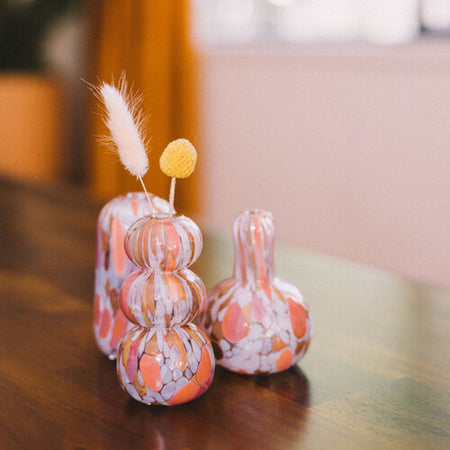 Mini Neapolitan blown glass vase