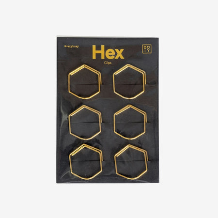 Grosses trombones hexagonales dorées 'Hex'